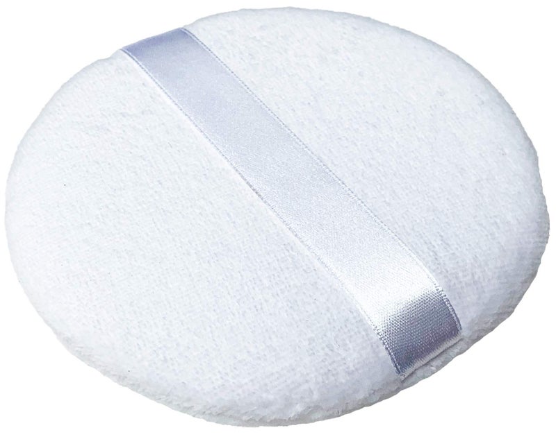 NextClimb Extra Large 4.5â€ White 100% Cotton Powder Puff for Makeup, Round, Comfortable to Hold - Image 1